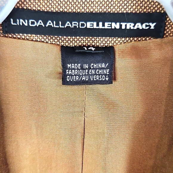 Linda Allard Ellen Tracy Tan Women's Blazer and Pants Set Size 14 - Picture 2 of 9